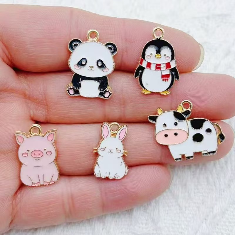 Event Party - 10pcs Gantungan Kunci Kartun Penguin Panda