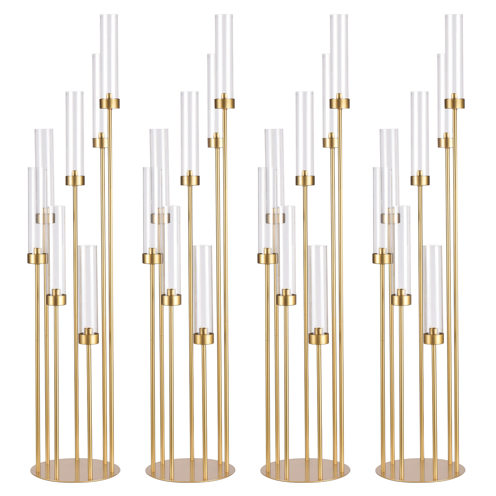 Centerpiece Stick - 4 Set Lilin Lantai Emas 7