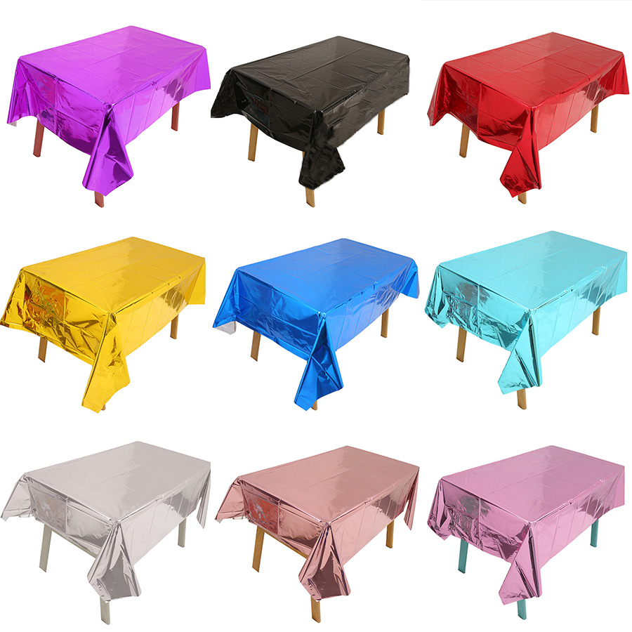 Table Cloth Disposable - Taplak meja sekali pakai perak emas