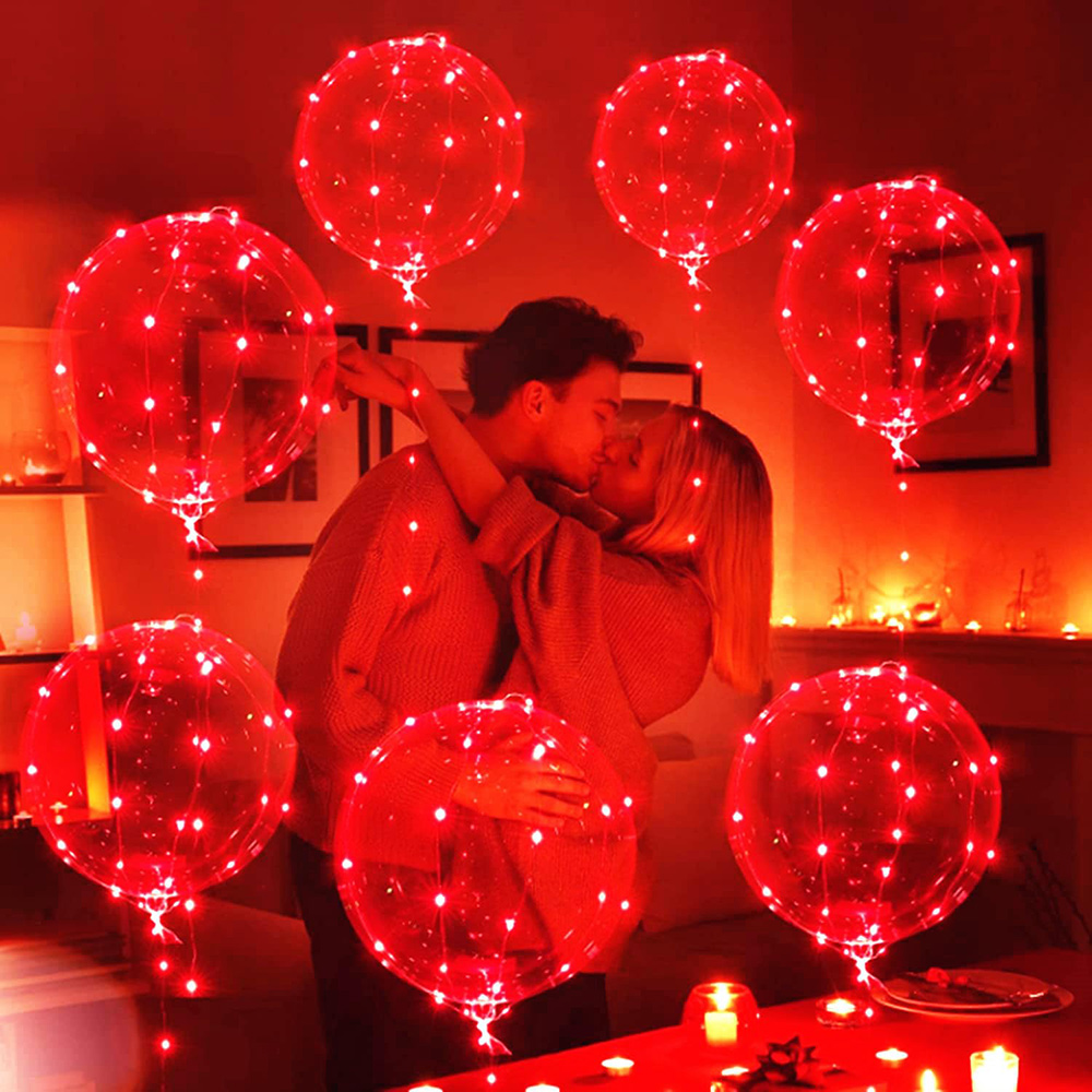 Led Balloon Light - 3 Set Balon Bobo Transparan LED