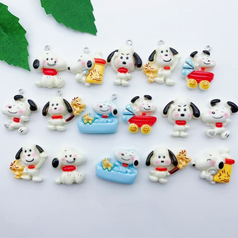 Event Party - 12 buah liontin anjing kartun resin,