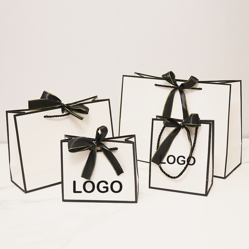 Event Party Shop - 10 buah tas kertas Logo kustom