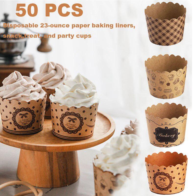 Plastic Cup 50Pcs - 50 buah/pak pembungkus cangkir kertas Cupcake