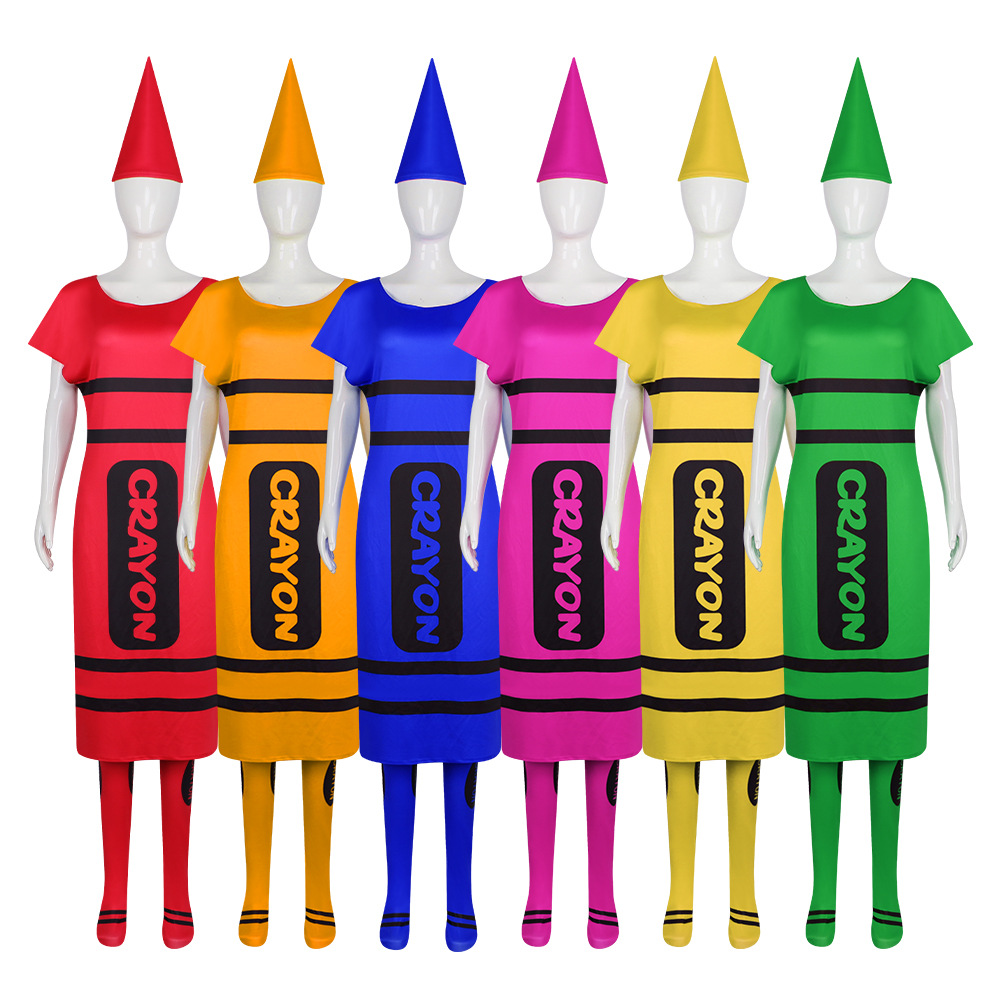 Party Hat Cone - Pakaian Cosplay Krayon Wanita Halloween Set