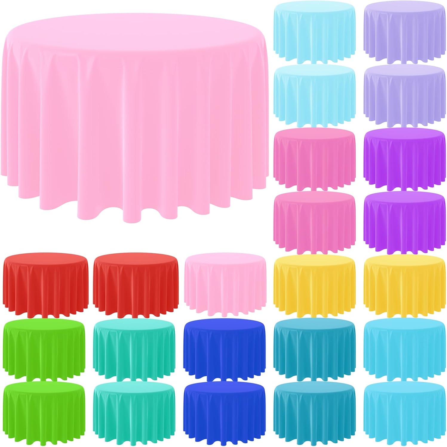 Table Cloth Disposable - Taplak meja bundar warna polos sekali