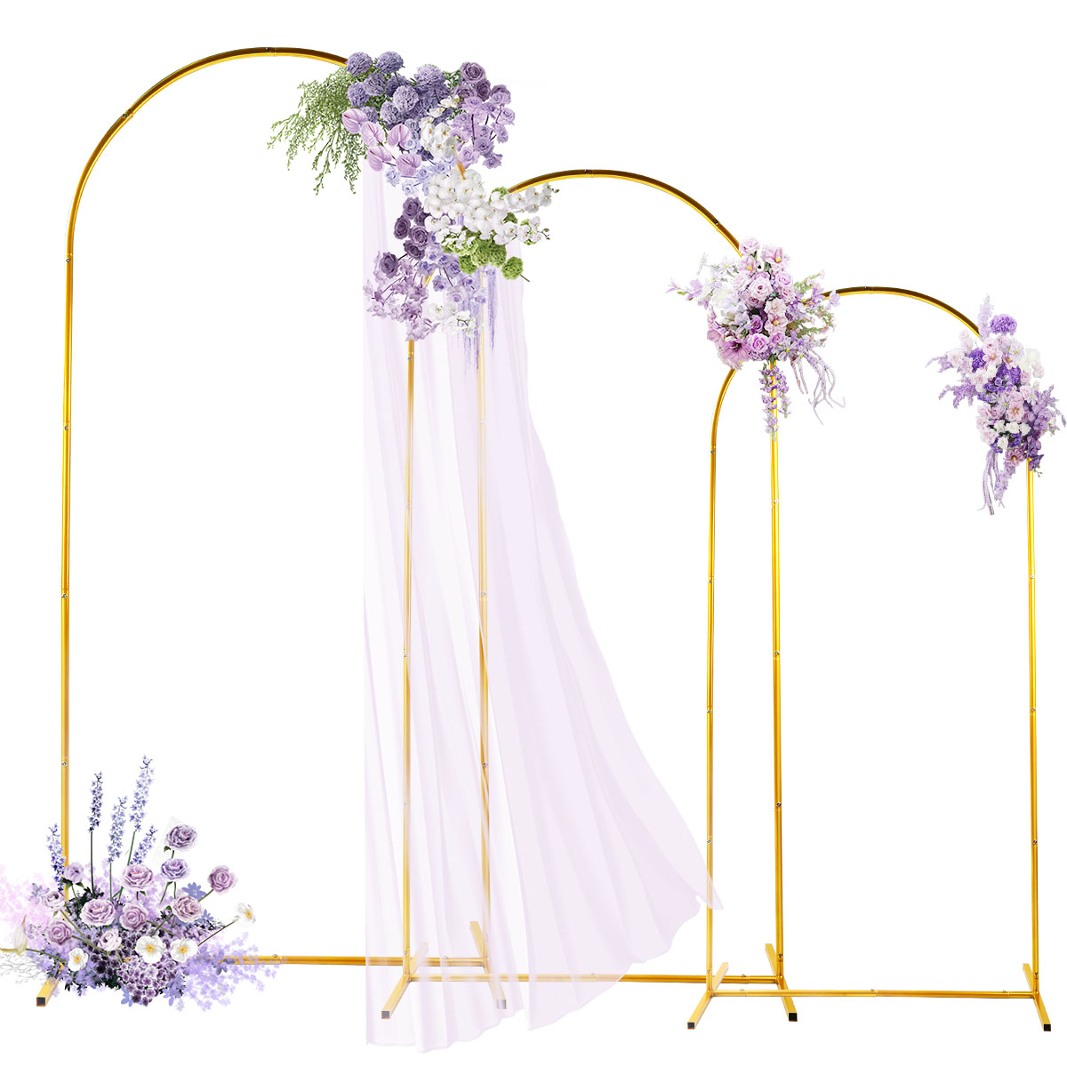 Balloon Arch Kit - 3 Paket Kit Lengkungan Logam Emas,