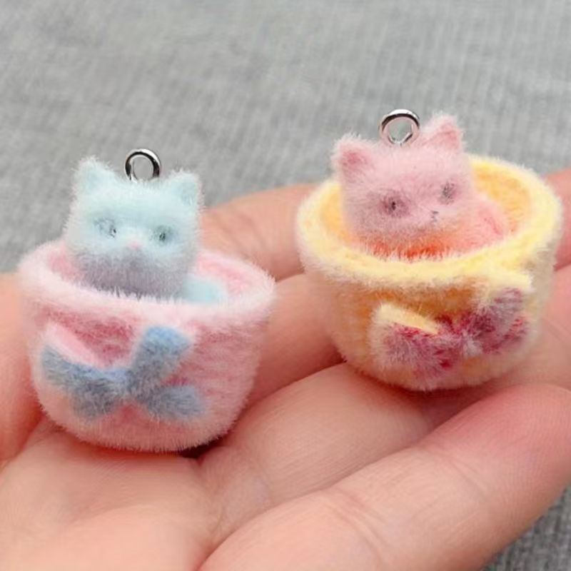 4 buah liontin kucing resin 3D - Event Party ulasan dan harga
