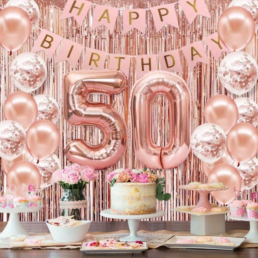 58Pc/Set Balon Foil Angka 40 I - Party Banner Gold ulasan dan harga