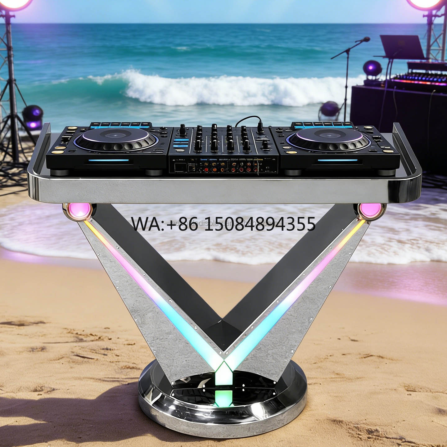 Meja DJ Booth Mewah Kontempore - Event Party Dj ulasan dan harga