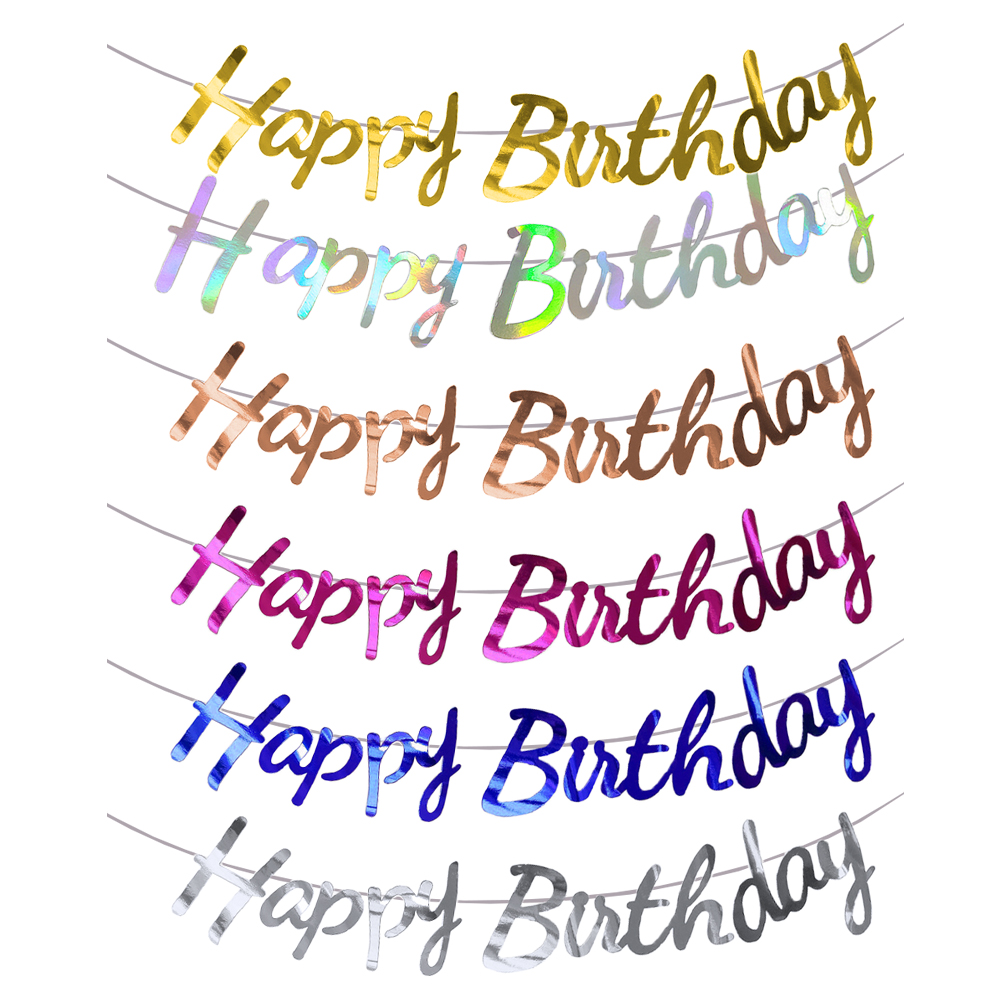 Spanduk Selamat Ulang Tahun me - Party Banner Gold ulasan dan harga