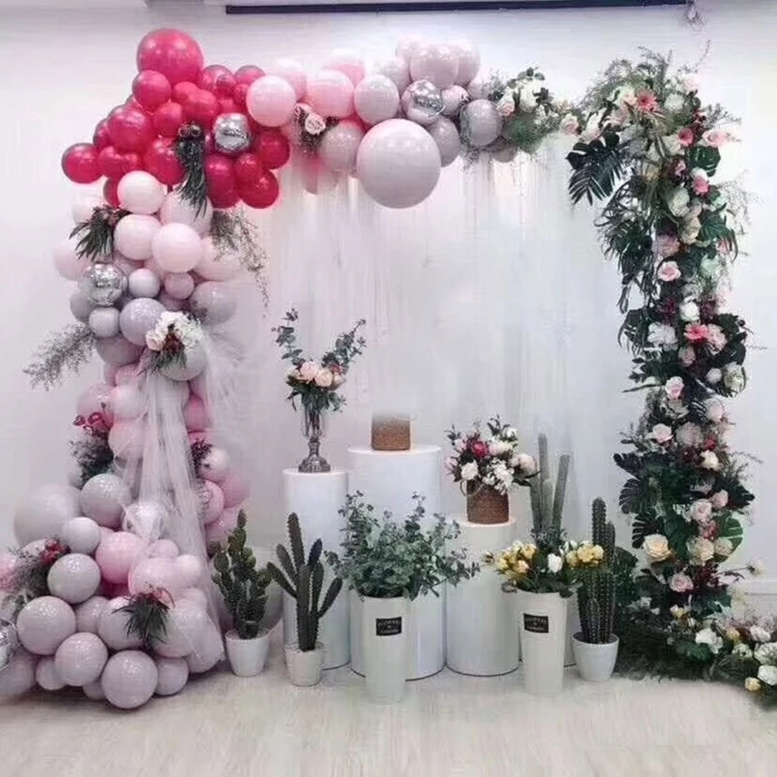 2.1x2m / 79x83 inci emas perni - Balloon Arch Kit ulasan dan harga