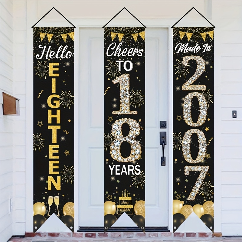 Set Spanduk Pintu Ulang Tahun  - Party Banner Gold ulasan dan harga