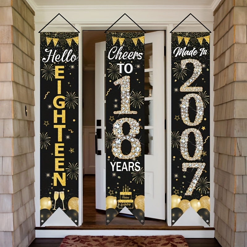 Set Spanduk Pintu Ulang Tahun  - Party Banner Gold ulasan dan harga