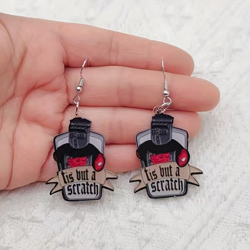 10 buah anting akrilik hitam p - Event Party ulasan dan harga