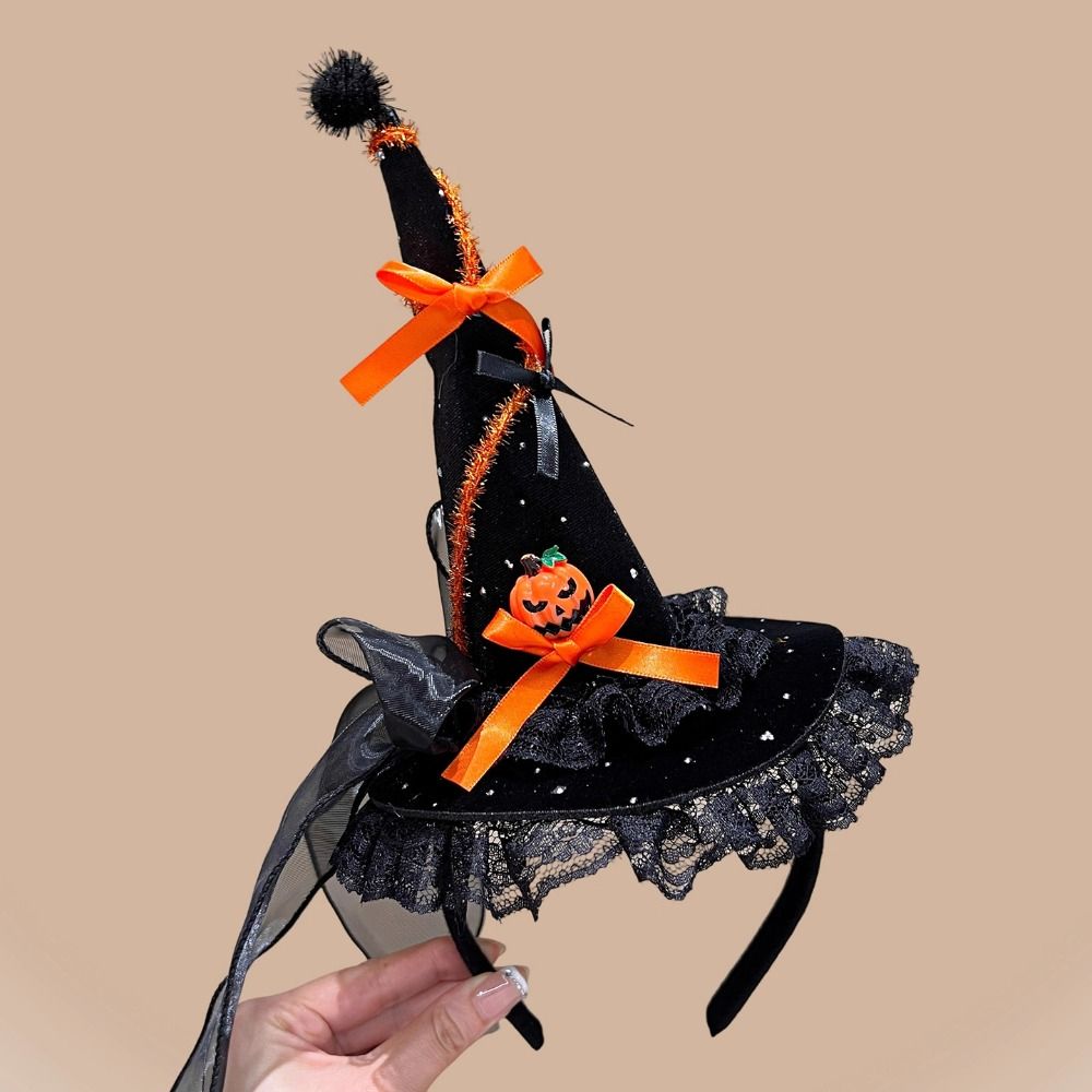 Topi Penyihir Halloween Motif  - Party Hat Cone ulasan dan harga