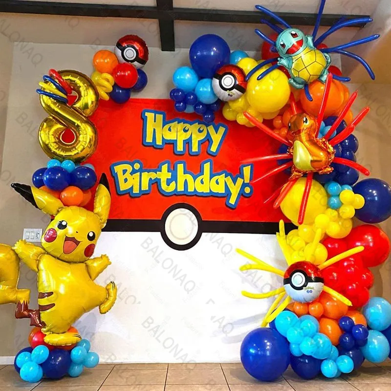 84 Buah Balon Pesta Pikachu Ki - Balloon Arch Kit ulasan dan harga