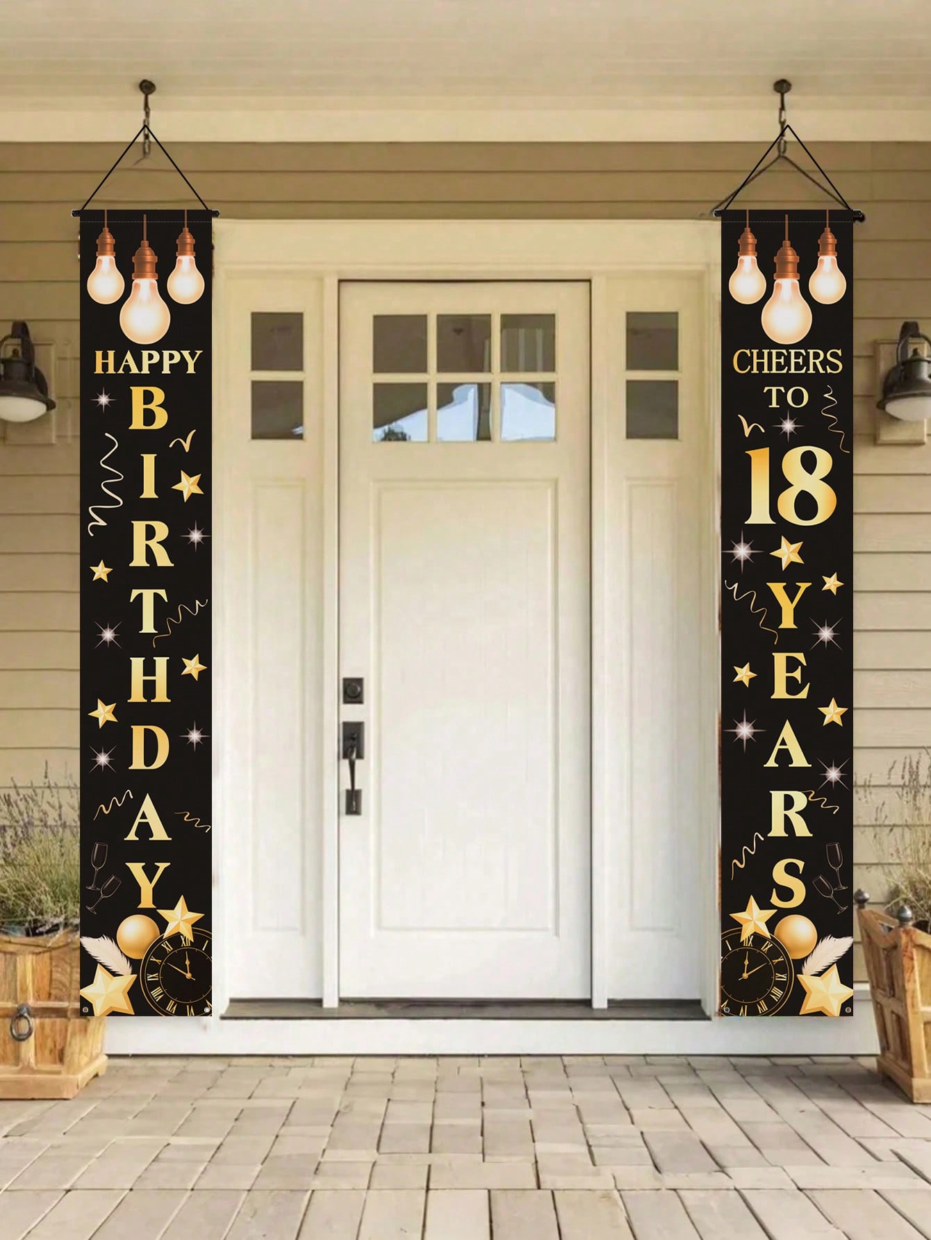 1 Pasang Spanduk Perayaan Ulan - Party Banner Gold ulasan dan harga
