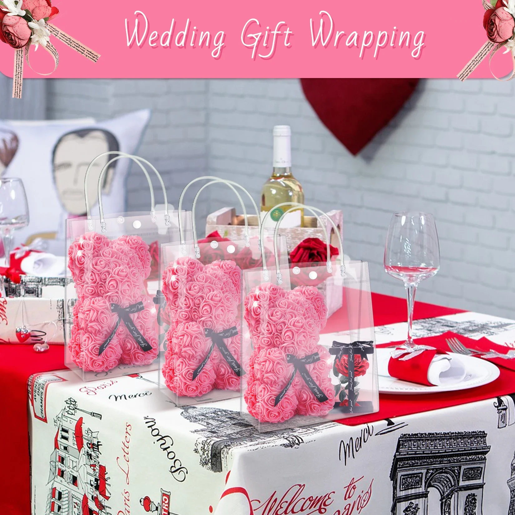 Tas hadiah PVC bening dengan p - Event Party Shop ulasan dan harga