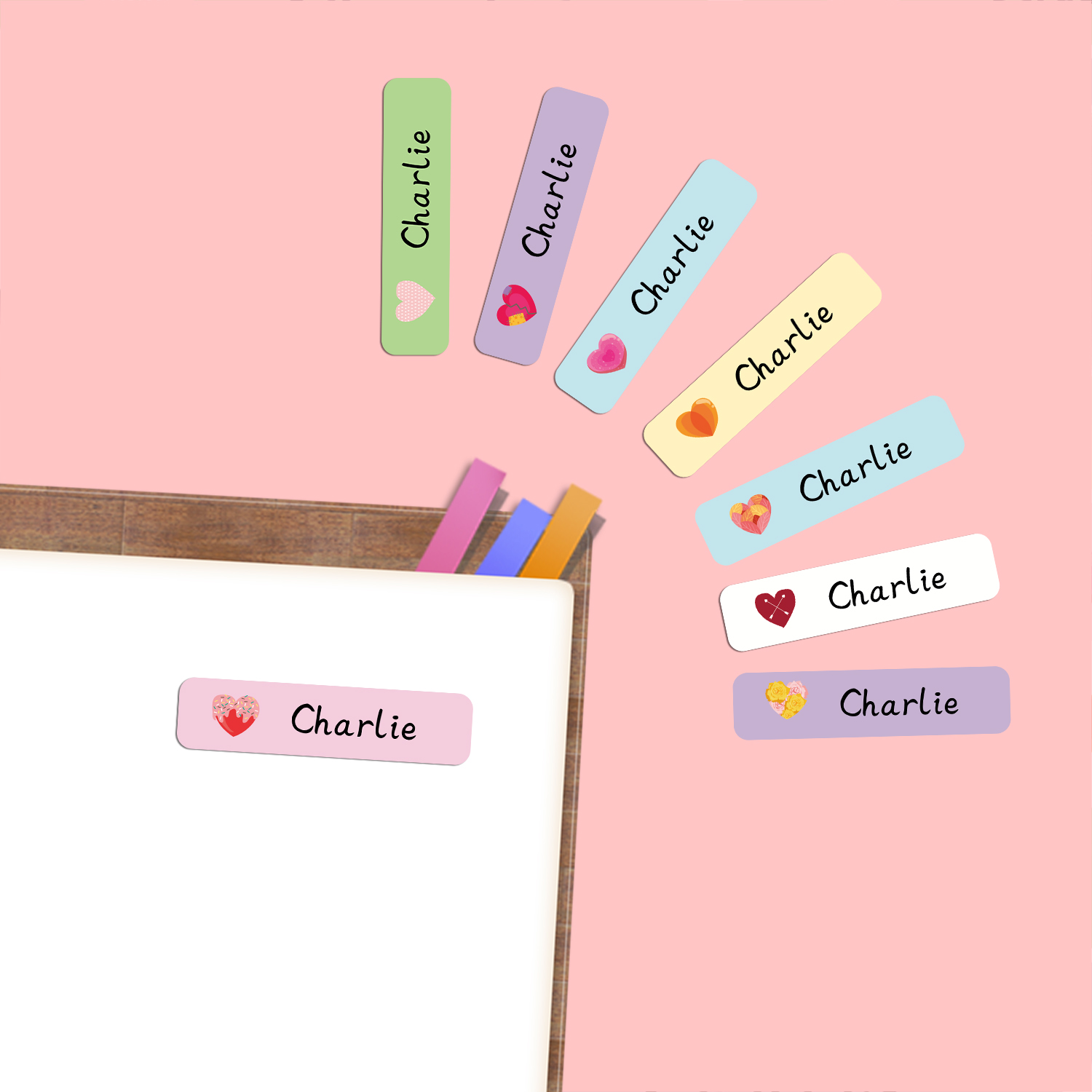 Stiker Label Nama Bentuk Hati  - Event Supplies ulasan dan harga