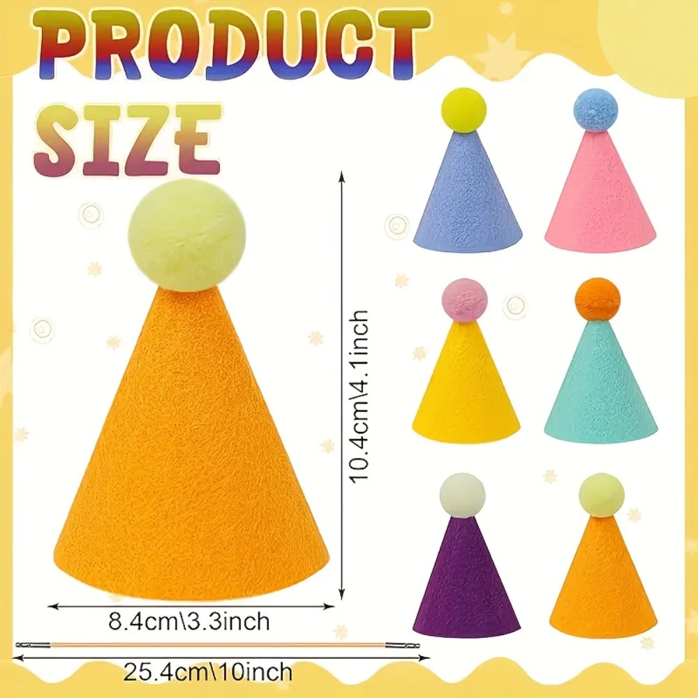 6 buah Topi Pesta Mini: Topi K - Party Hat Cone ulasan dan harga