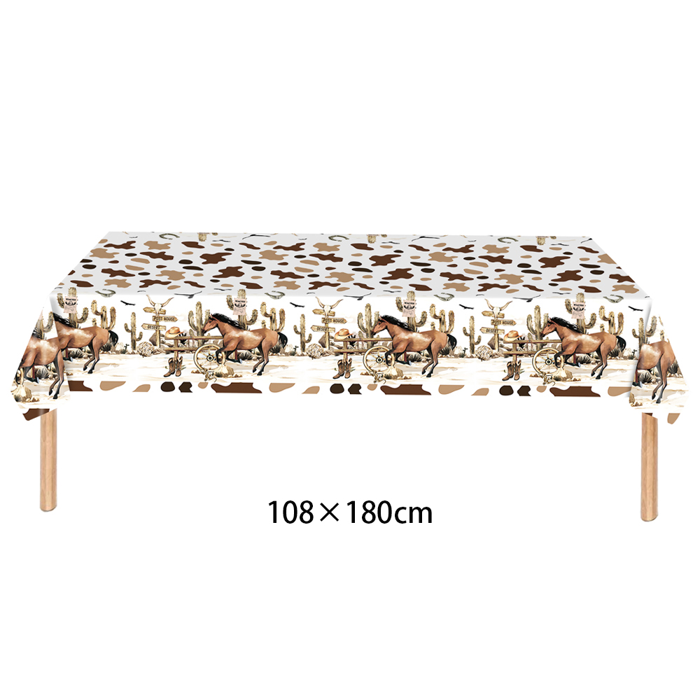 Western Cowboy pesta sekali pa - Table Cloth Disposable ulasan dan harga
