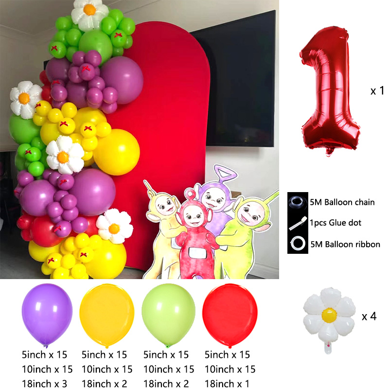 Rangkaian Balon Tema Teletubbi - Balloon Arch Kit ulasan dan harga