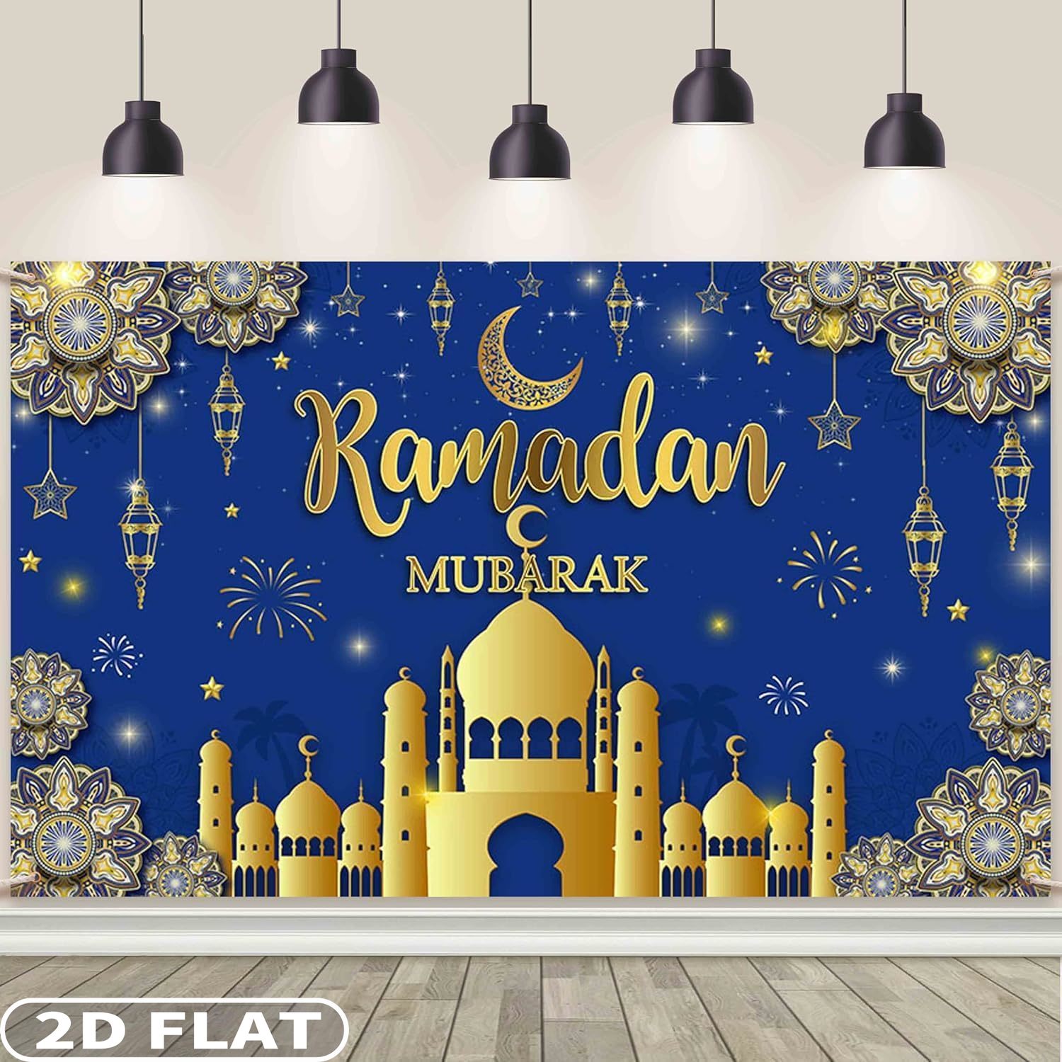 Backdrop Perayaan Ramadan Muba - Party Banner Gold ulasan dan harga