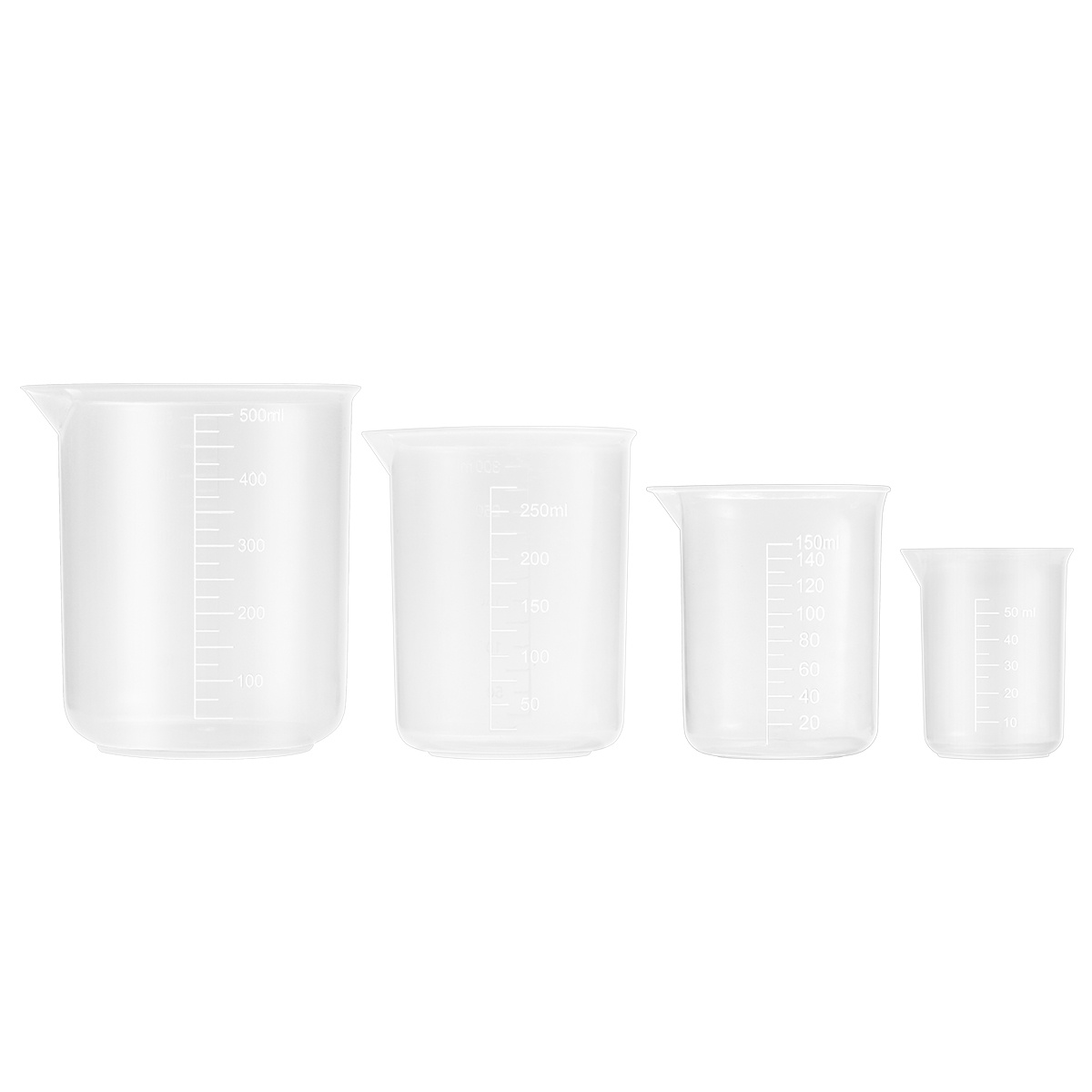 4 Buah 50Ml 150Ml 250Ml 500Ml  - Plastic Cup 50Pcs ulasan dan harga