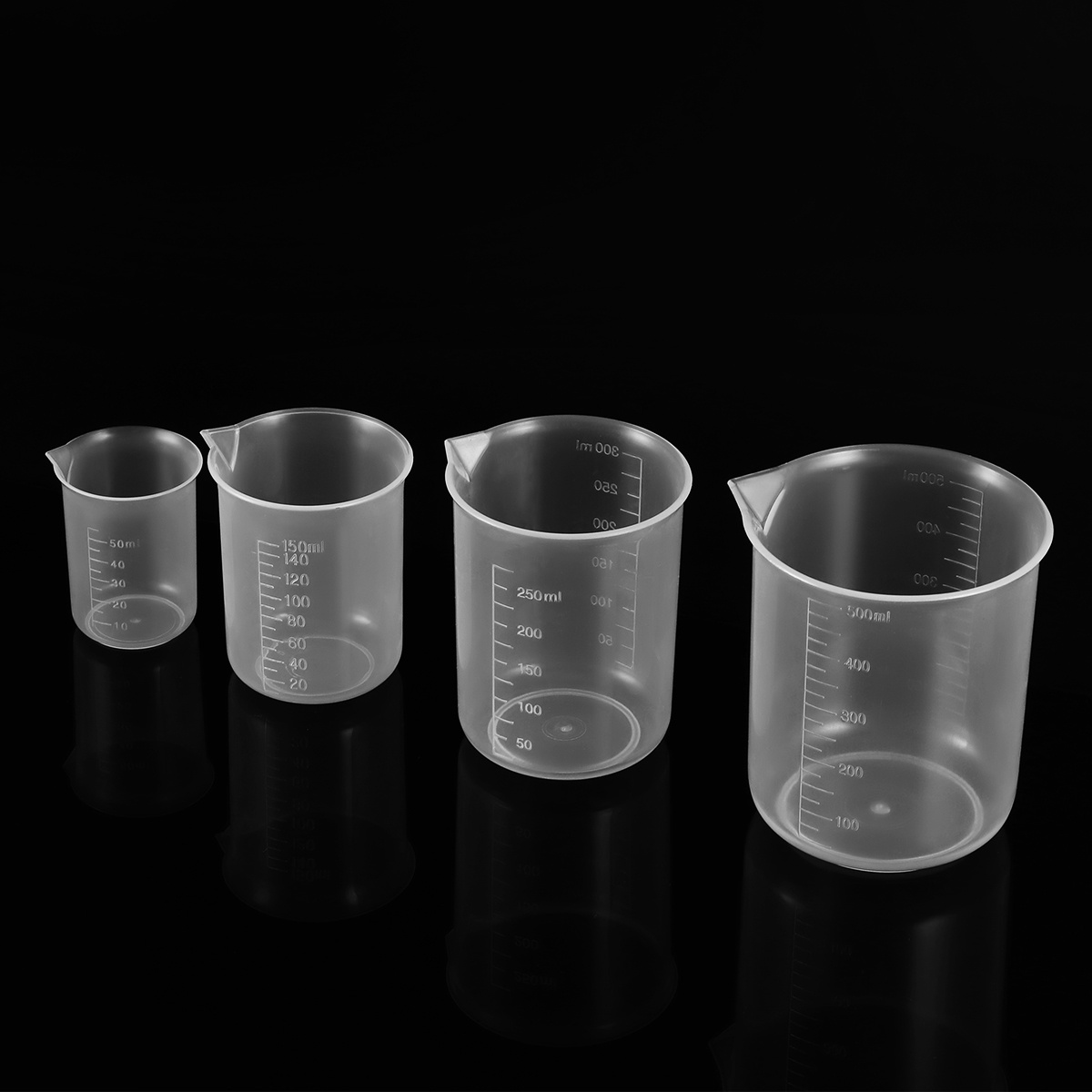 4 Buah 50Ml 150Ml 250Ml 500Ml  - Plastic Cup 50Pcs ulasan dan harga