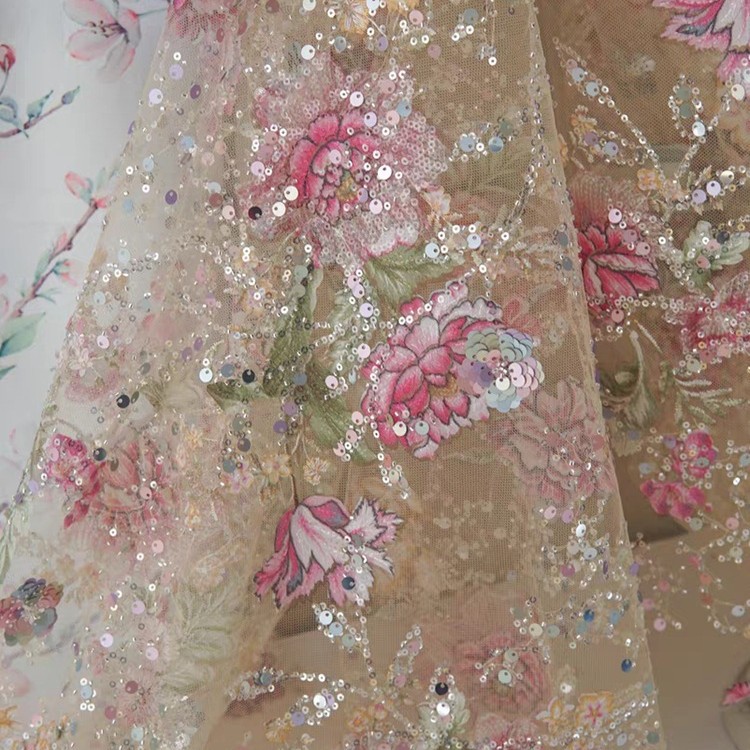 Kain Renda Manik-manik Mewah L - Glitter Tablecloth ulasan dan harga