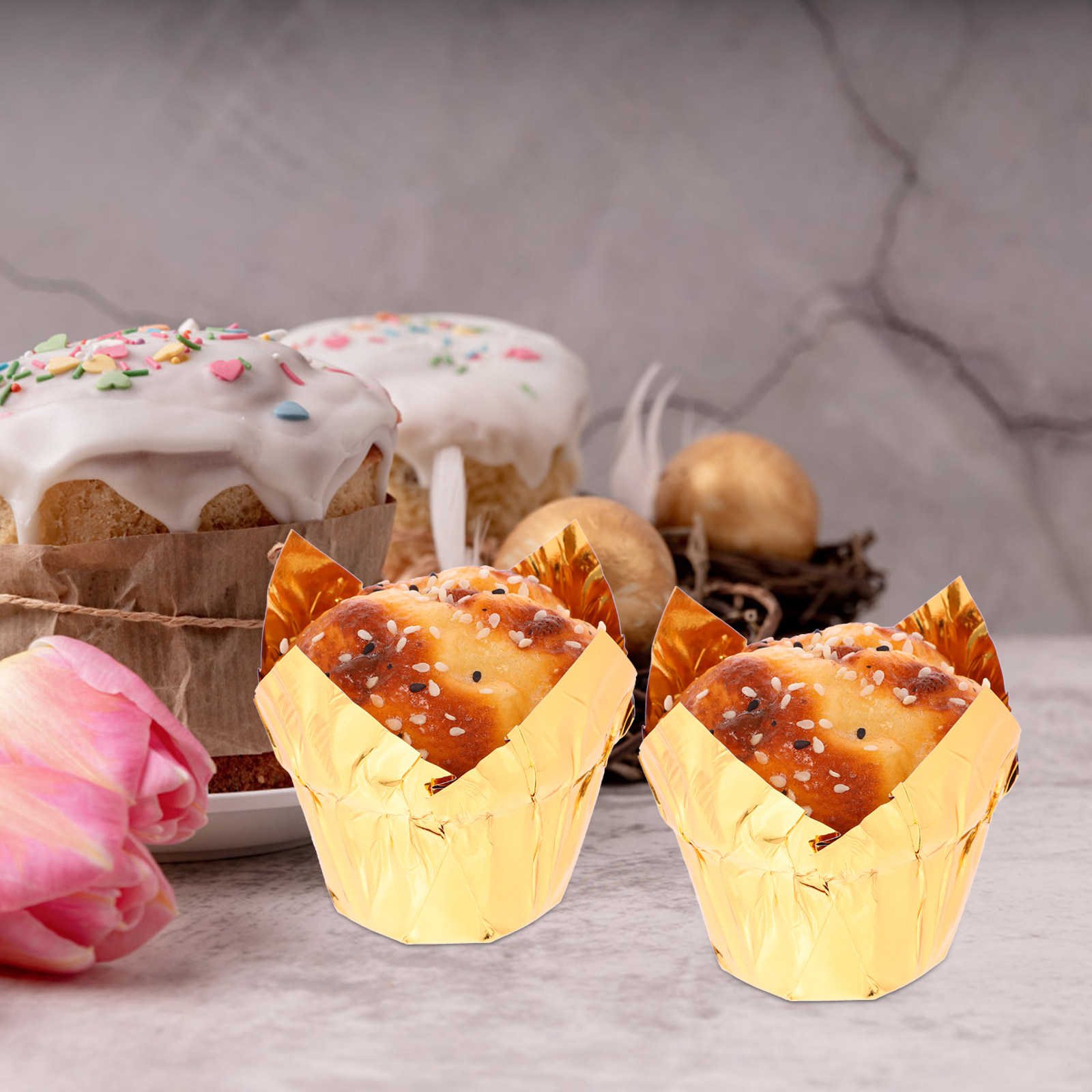 50 Buah Cangkir Muffin Tahan P - Plastic Cup 50Pcs ulasan dan harga