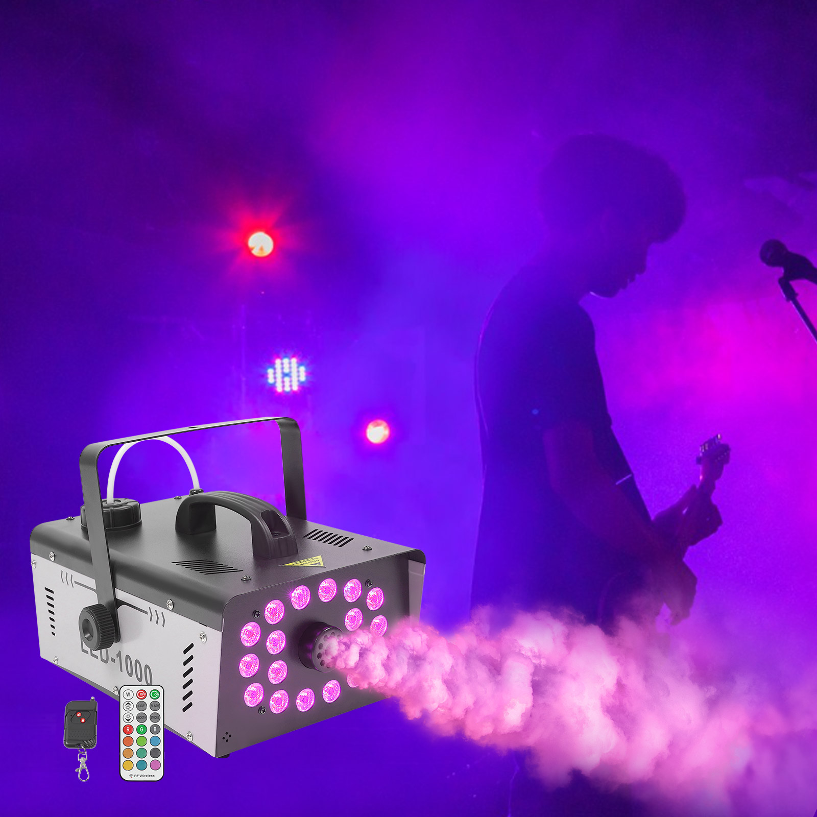 Mesin Asap 1000W 18 LED Mesin  - Event Party Dj ulasan dan harga