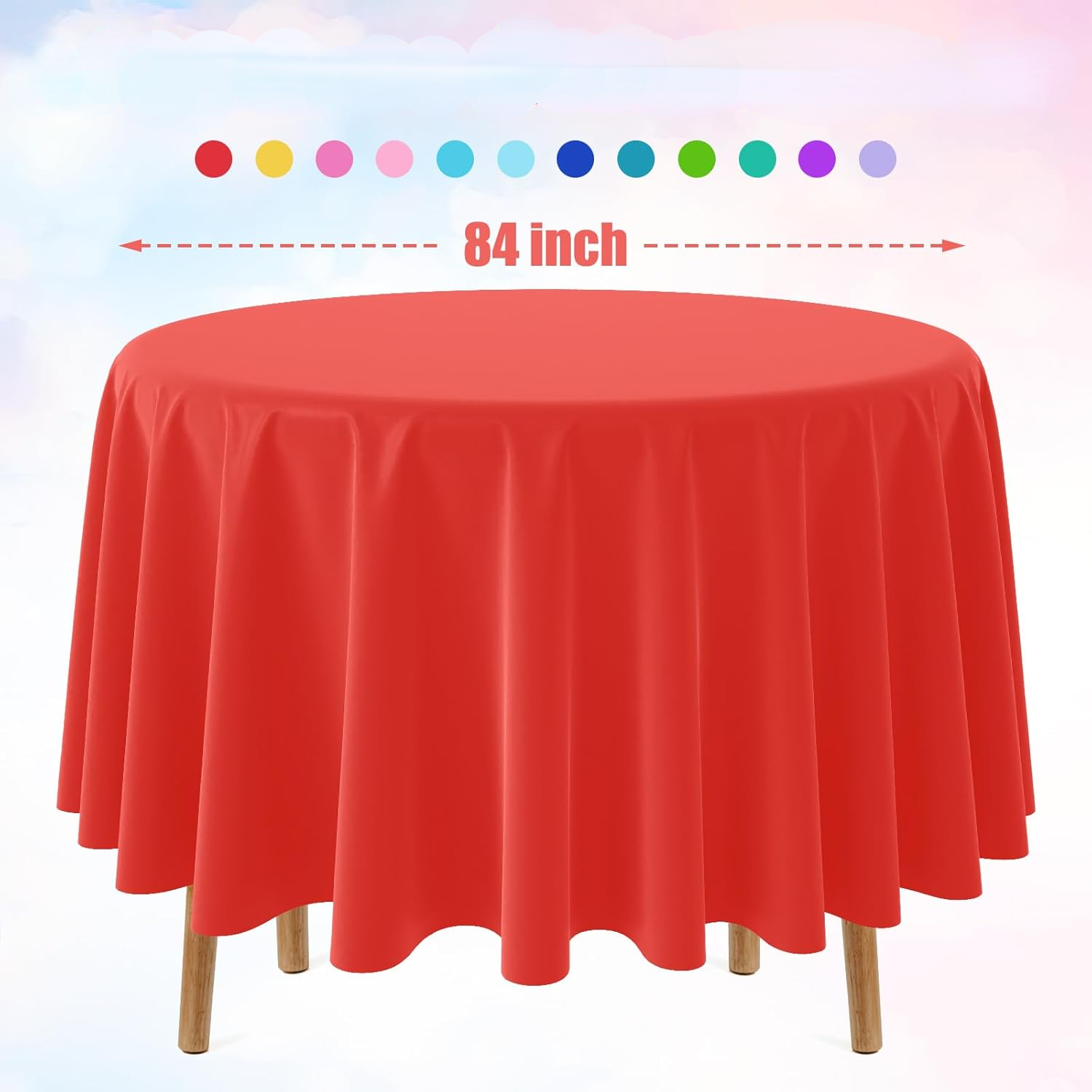 Taplak meja bundar warna polos - Table Cloth Disposable ulasan dan harga