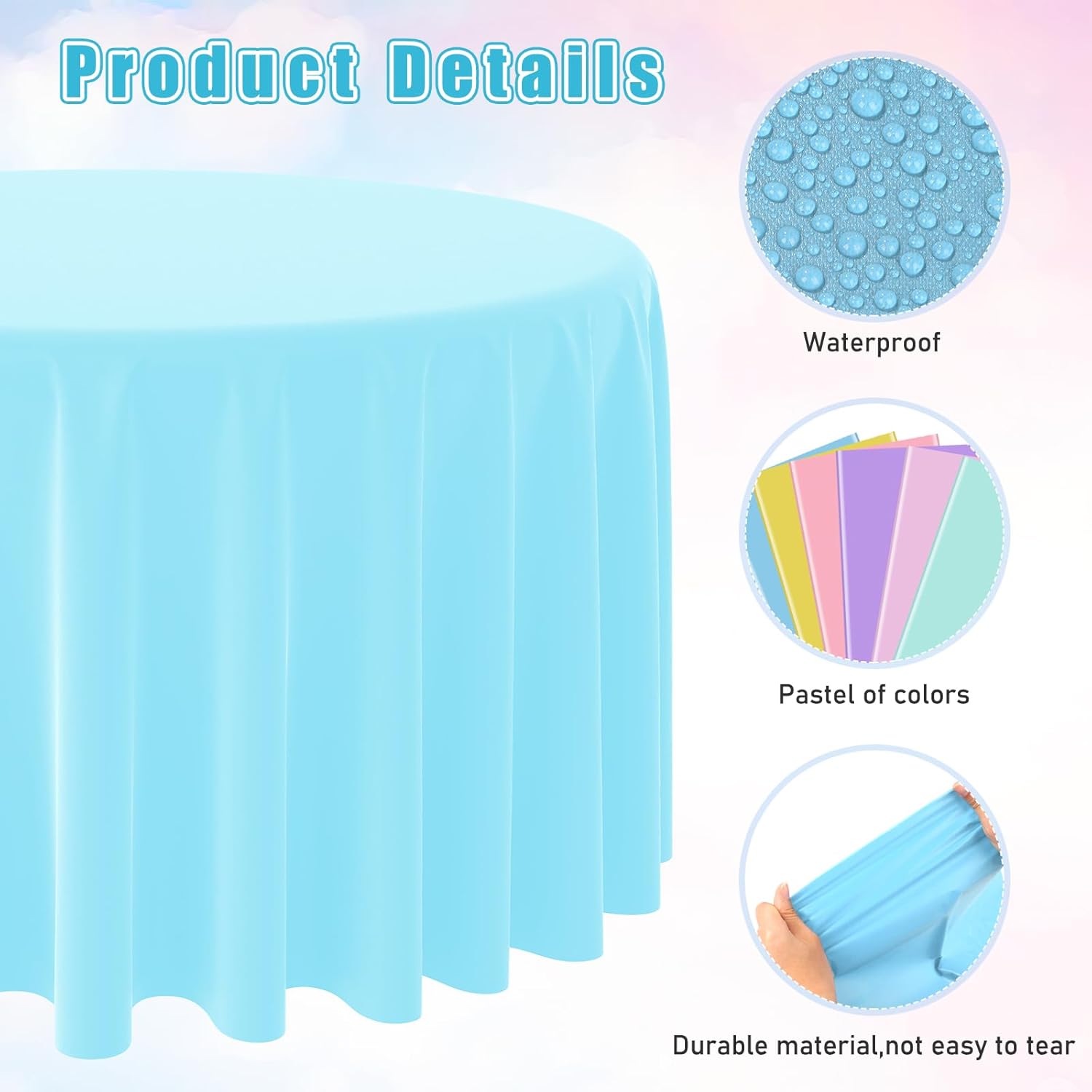 Taplak meja bundar warna polos - Table Cloth Disposable ulasan dan harga