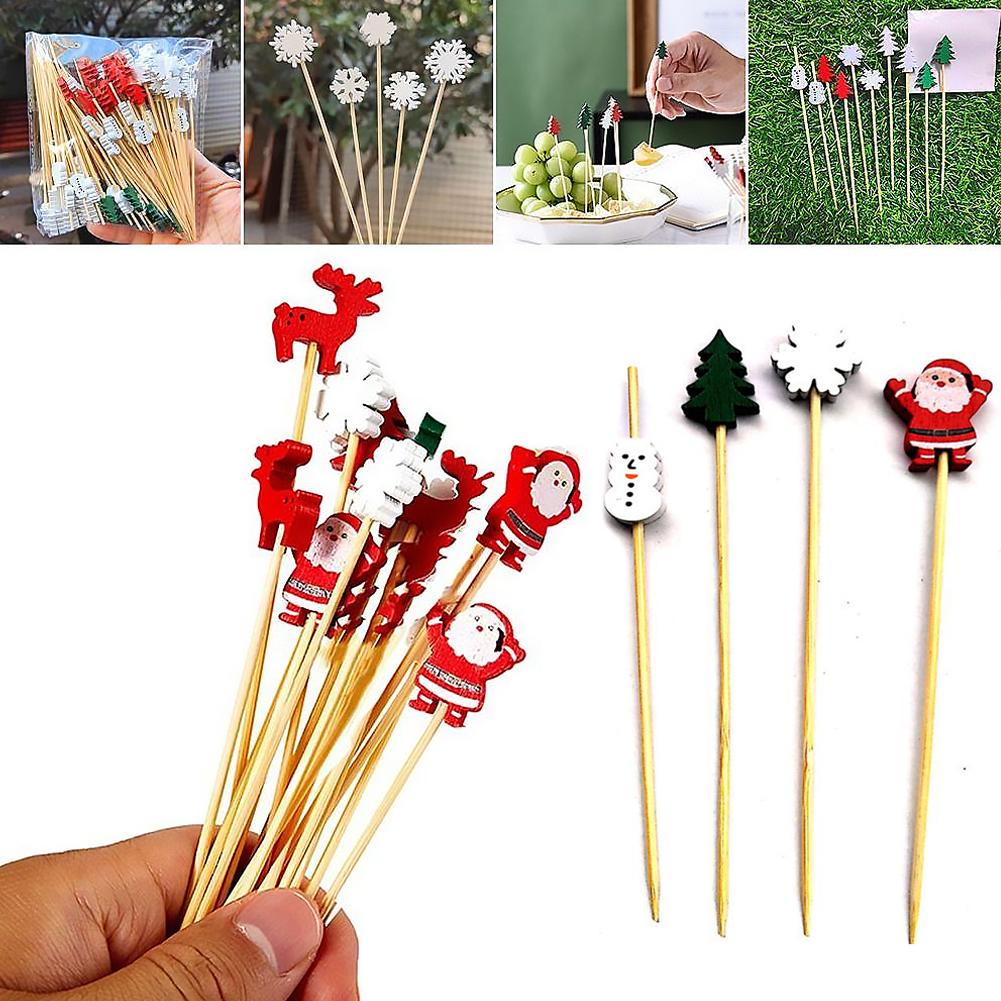50 Buah Tusuk Koktail Natal Se - Centerpiece Stick ulasan dan harga