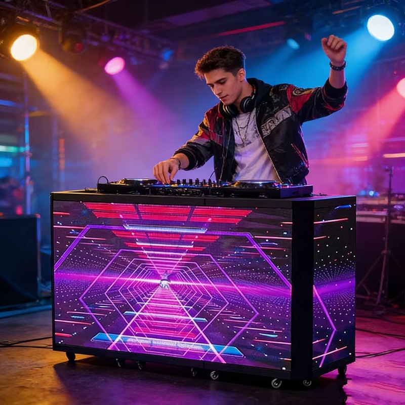 Layar LED DJ Booth Lipat Tiga  - Event Party Dj ulasan dan harga