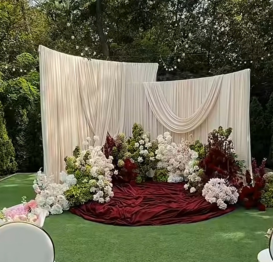 Backdrop Panggung Pernikahan B - Party Event Supplier ulasan dan harga