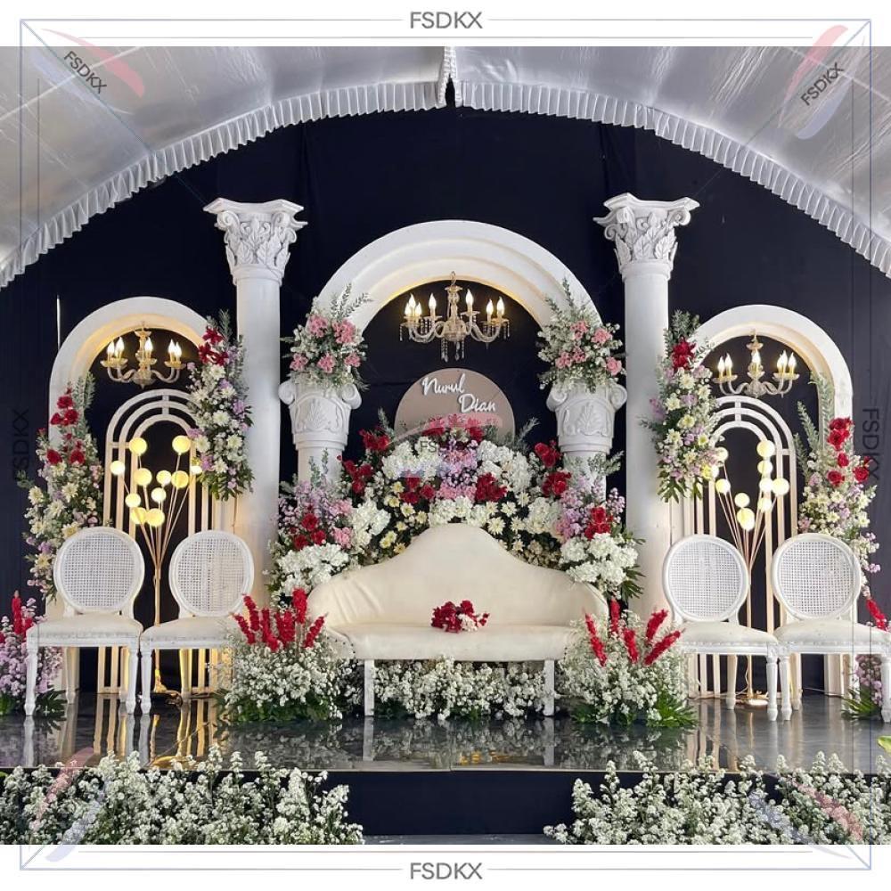 Backdrop Panggung Pernikahan B - Party Event Supplier ulasan dan harga