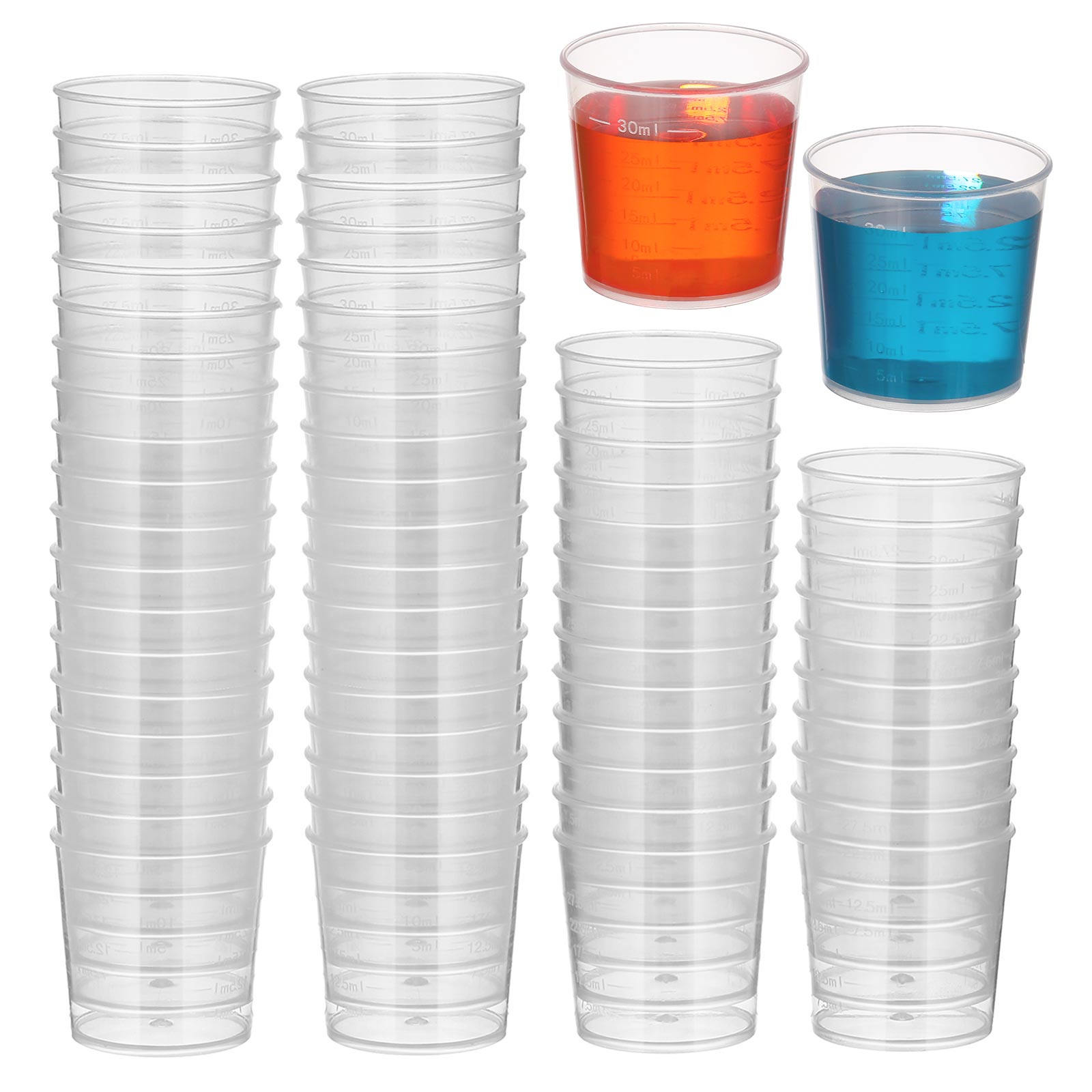50Pcs Gelas Ukur Plastik 30Ml  - Plastic Cup 50Pcs ulasan dan harga