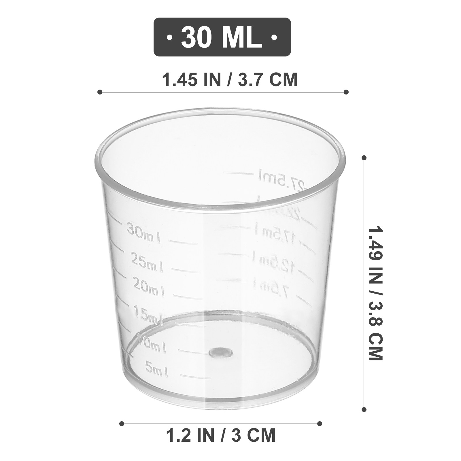 50Pcs Gelas Ukur Plastik 30Ml  - Plastic Cup 50Pcs ulasan dan harga