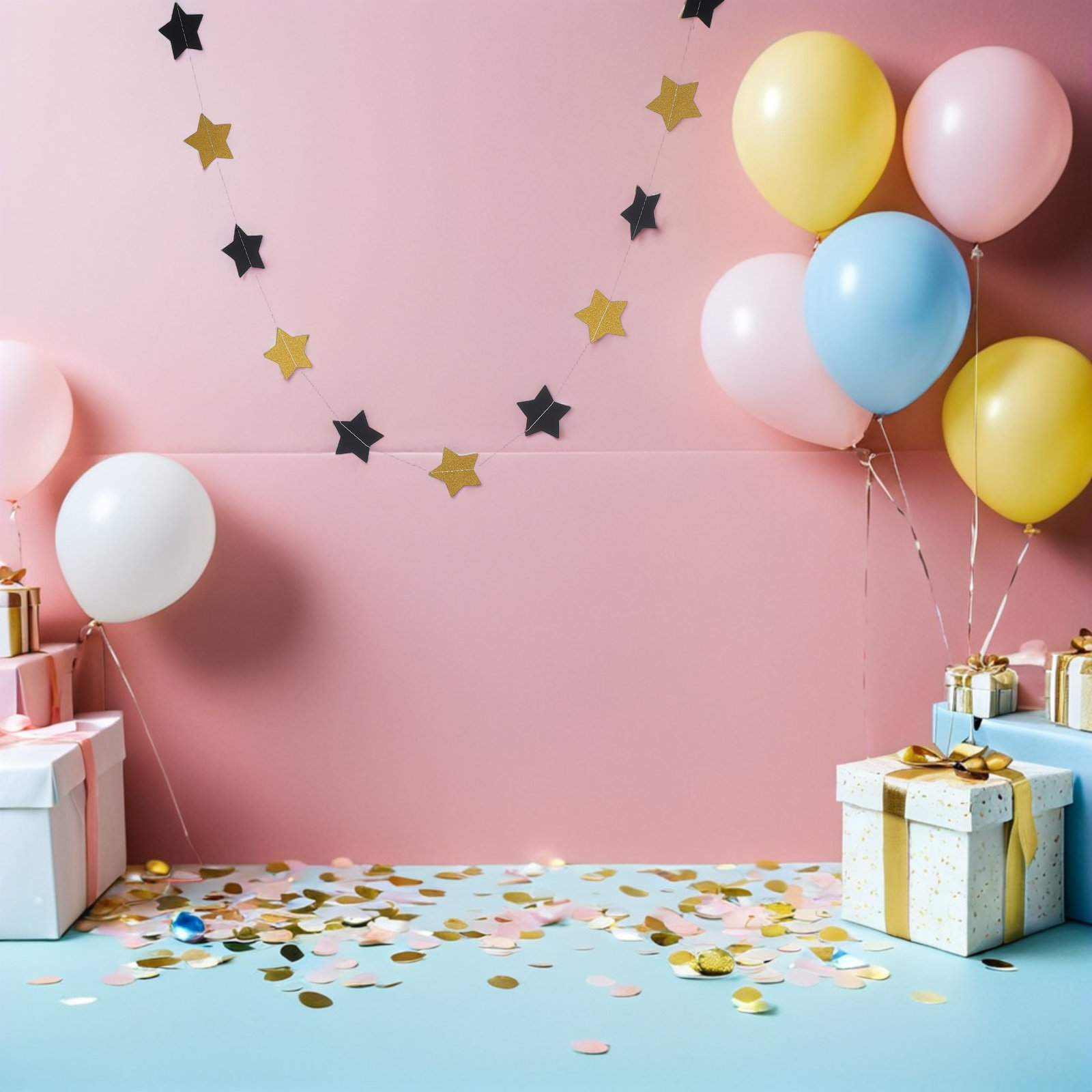 2 Buah Spanduk Karangan Bunga  - Party Banner Gold ulasan dan harga