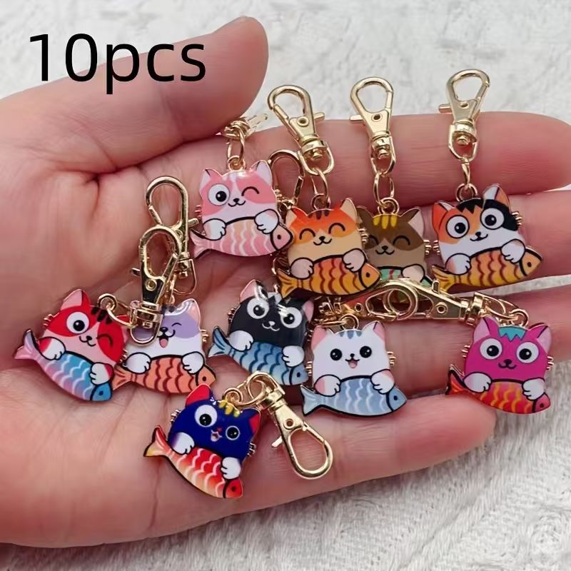 10 buah gantungan kunci kucing - Event Party ulasan dan harga