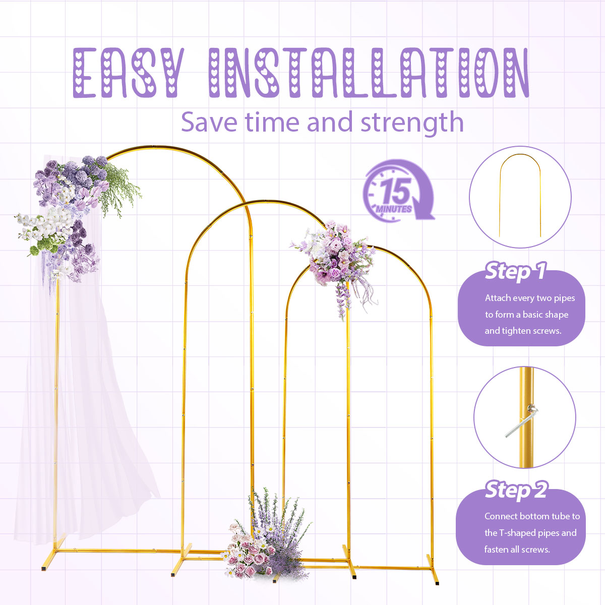 3 Paket Kit Lengkungan Logam E - Balloon Arch Kit ulasan dan harga