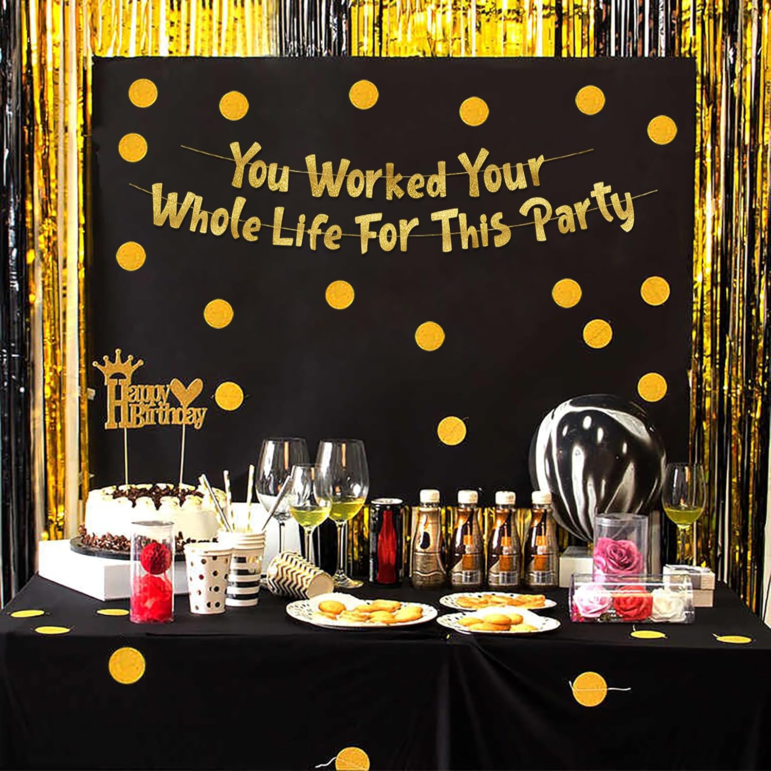 Dekorasi Pesta Pensiun Anda Su - Party Banner Gold ulasan dan harga